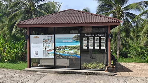 Blue Haven Bay property sales office in Koh Chang showcasing beachfront real estate opportunities